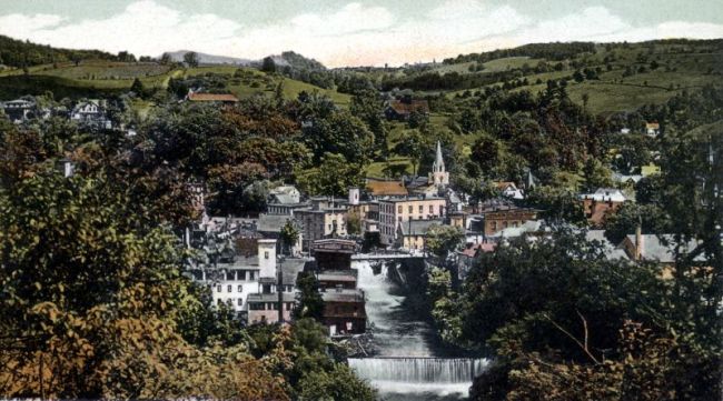 Bird's eye view of Springfield, VT